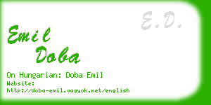 emil doba business card